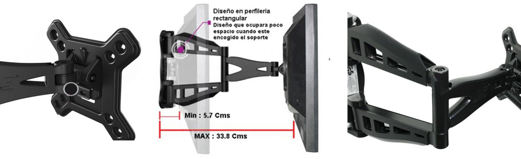 Soporte extension corta para televisor o monitor Soporte extension corta para televisor o monitor